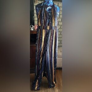 Striped sequin jumpsuit